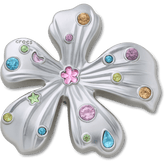 Crocs - Silver Meta Gem Flower Jibbitz™ charms