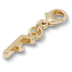 Crocs - Gold Letter F Charm Jibbitz™ charms